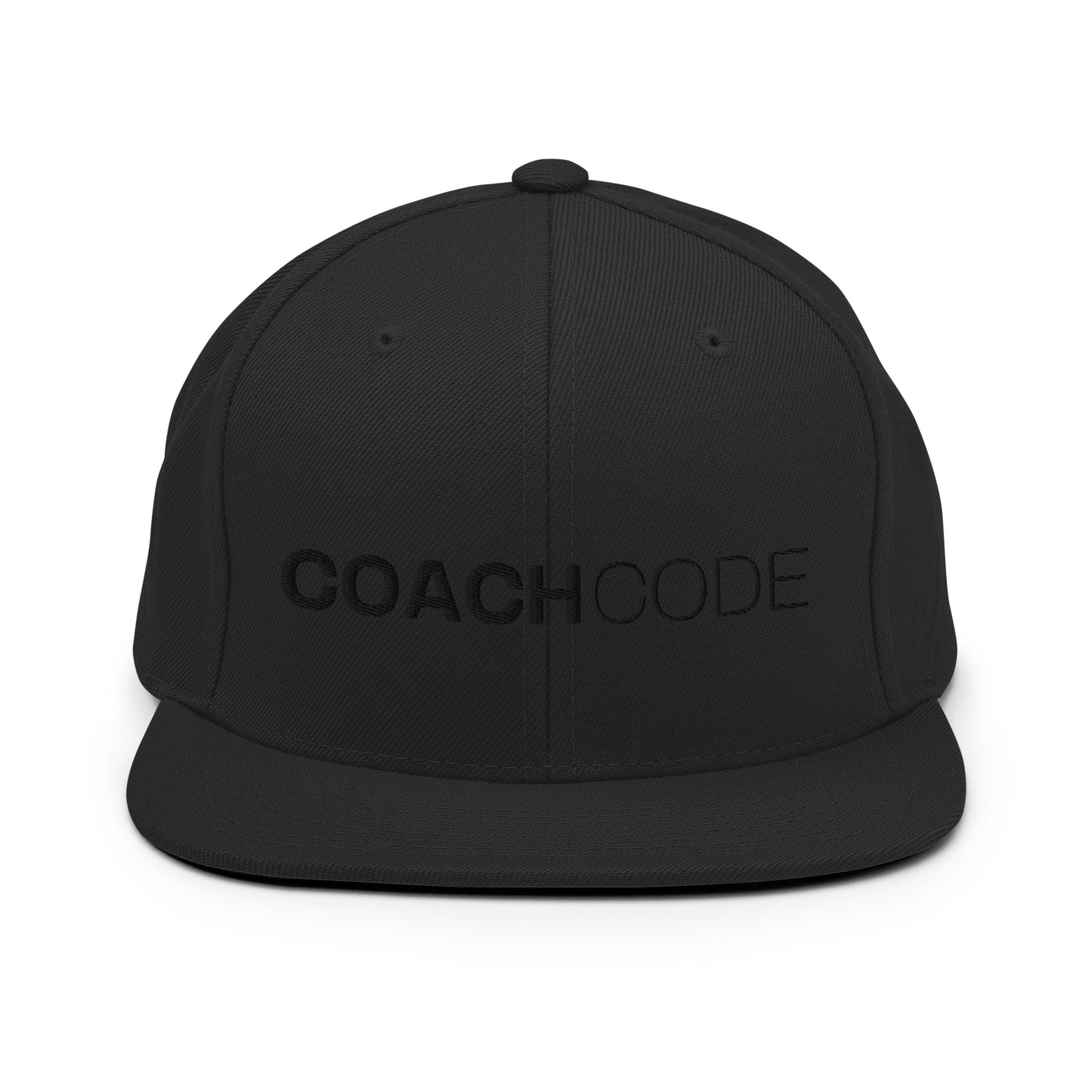 Coach Code Black on Black Snapback Hat