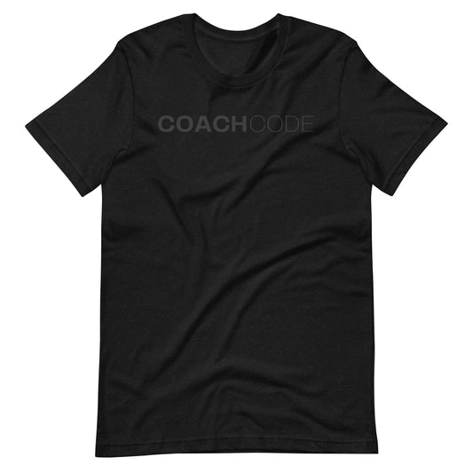 Black on Black Coach Code Logo Unisex t-shirt