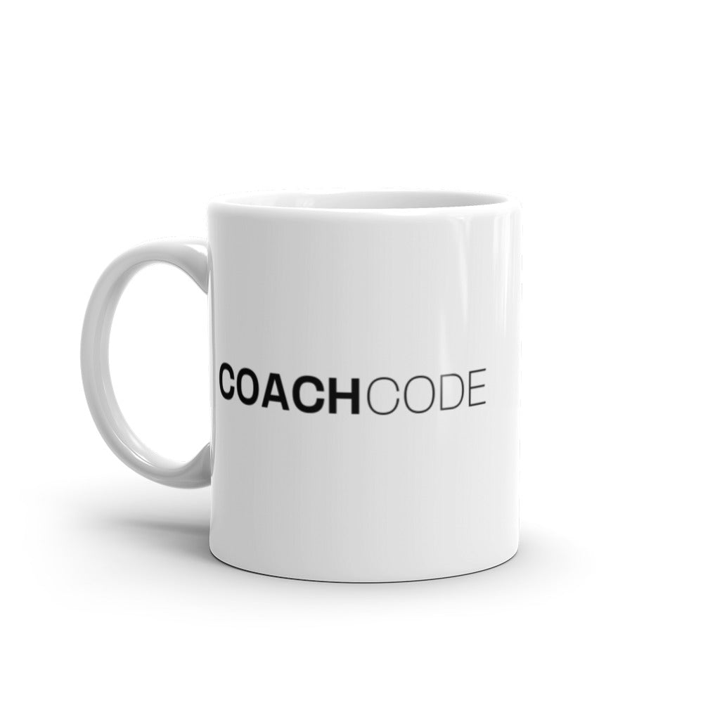 Coach Code White glossy mug