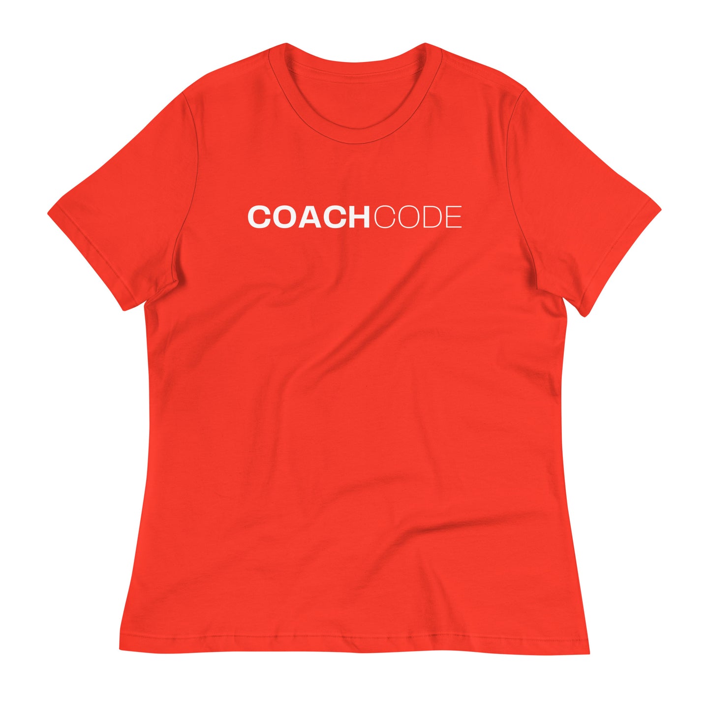 Coach Code White Logo Women's Relaxed T-Shirt